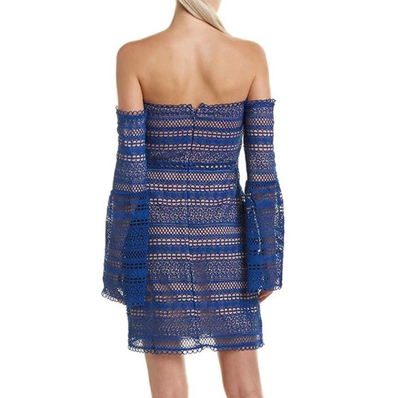 Foxiedox Off Shoulder Lace Knit Sheath Dress - Picture 3 of 5